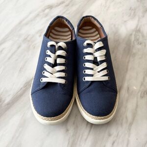 Vionic Navy Blue Canvas Casual Sneakers, Size 8